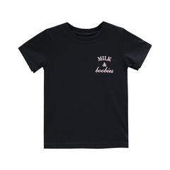 MILK AND BOOBIES BOYS SMALL PRINT TEE